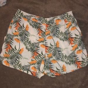 Palm Plant & Flower Shorts.
